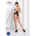 Бодістокінг з декольте Passion BS088 black, імітація корсетної шнурівки
