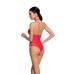 Бодістокінг з декольте Passion BS088 red, імітація корсетної шнурівки