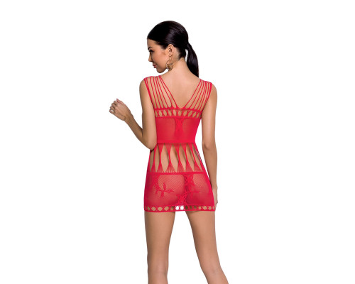 Бодістокінг мінісукня з метеликами Passion BS090 One Size red