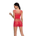 Бодістокінг мінісукня з метеликами Passion BS090 One Size red