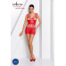 Бодістокінг мінісукня з метеликами Passion BS090 One Size red