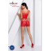 Бодістокінг мінісукня з метеликами Passion BS090 One Size red