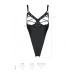 Боді з екошкіри Passion CELIN BODY L/XL, black, з доступом, відкритий