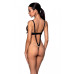 Боді з екошкіри Passion CELIN BODY S/M, black, з доступом, відкритий