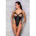 Боді з екошкіри Passion CELINE BODY XXL/XXXL, black, з доступом, відкритий