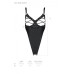 Боді з екошкіри Passion CELINE BODY XXL/XXXL, black, з доступом, відкритий