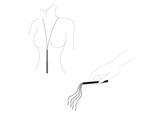 Ланцюжок-батіг на шию Bijoux Indiscrets MAGNIFIQUE Necklace Whip - Gold, прикраса для тіла