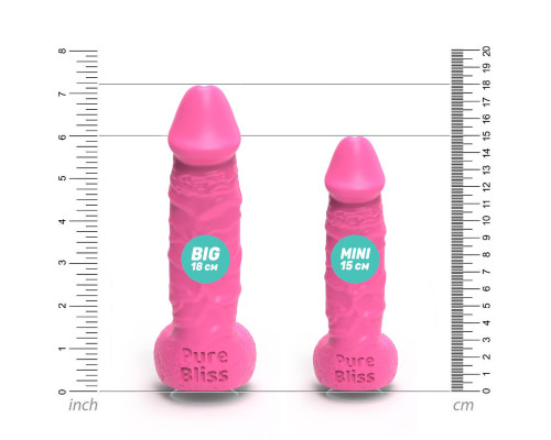 Мило у формі пеніса Pure Bliss MINI Pink, крафтове мило-член, натуральне