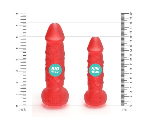 Мило у формі пеніса Pure Bliss BIG Red, крафтове мило-член, натуральне