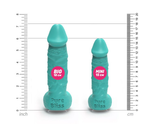 Мило у формі пеніса Pure Bliss BIG Turquoise, крафтове мило-член, натуральне