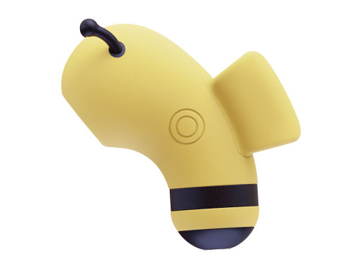 Вакуумний стимулятор із мікрострумами KISSTOY Beebe Yellow, на палець