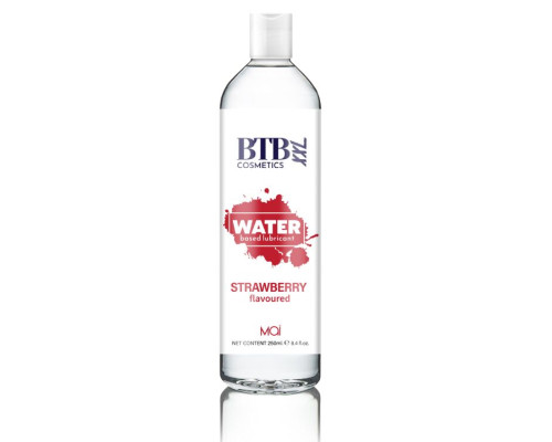 Змазка на водній основі BTB FLAVORED STRAWBERRY з ароматом полуниці (250 мл)