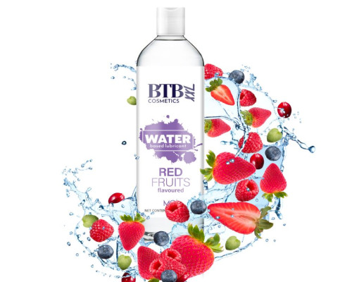 Змазка на водній основі BTB FLAVORED RED FRUITS з ароматом червоних фруктів (250 мл)