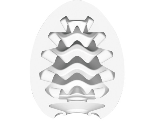 Мастурбатор-яйце Tenga Egg Wavy II Cool з подвійним хвилястим рельєфом та охолоджувальним ефектом