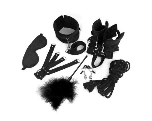 BDSM-набір Art of Sex – Soft Touch BDSM Set, чорний, 9 предметів
