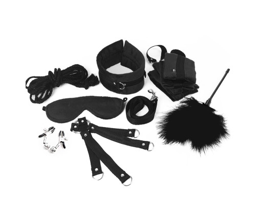 BDSM-набір Art of Sex – Soft Touch BDSM Set, чорний, 9 предметів