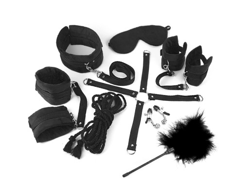 BDSM-набір Art of Sex – Soft Touch BDSM Set, чорний, 9 предметів