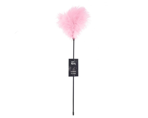 Лоскітка з пером індика Art of Sex – Feather Paddle, рожева