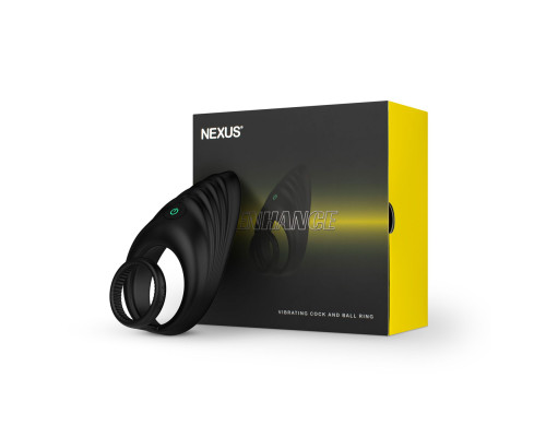 Ерекційне віброкільце Nexus Enhance Vibrating Cock and Ball Ring, подвійне
