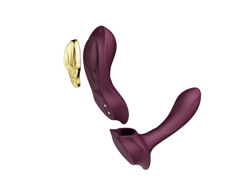 Смарт-вібратор у трусики Zalo - AYA Velvet Purple, насадка та пульт ДК