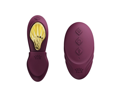 Смарт-вібратор у трусики Zalo - AYA Velvet Purple, насадка та пульт ДК