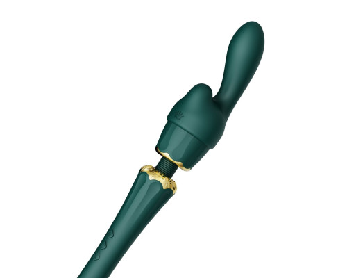 Вібромасажер з насадками Zalo — Kyro Wand Turquoise Green