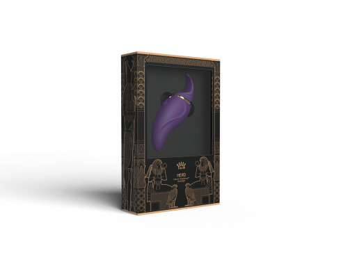 Вібратор 2в1 з язичком Zalo — Hero Twilight Purple, кристал Swarovski