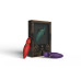 Вібратор 2в1 з язичком Zalo — Hero Twilight Purple, кристал Swarovski