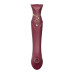 Смартвібратор 3в1 Zalo — Queen Set Wine Red, пульсівна перлина та вакуум, кристал Swarovski