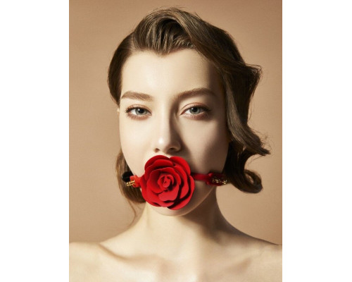 Розкішний кляп у вигляді троянди Zalo - Rose Ball Gag, подвійне використання
