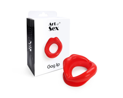 Кляп-розширювач у формі губ Art of Sex – Gag lip, червоний