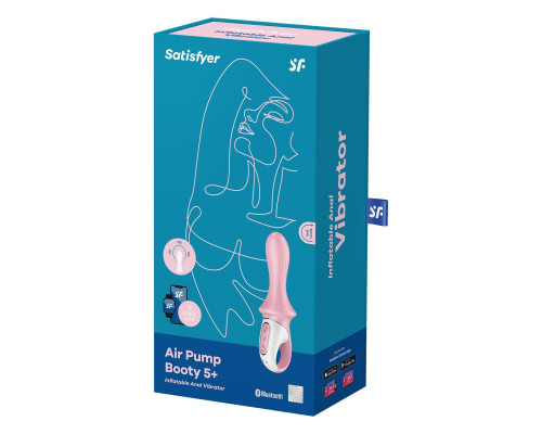Анальний смарт-вібратор Satisfyer Air Pump Booty 5+, надувається