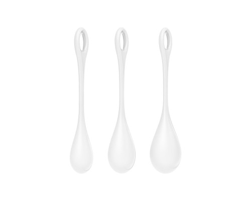 Набір йоні намистин Satisfyer Yoni Power 1 White, діаметр 2-2,5-3см, вага 22-46-74гр