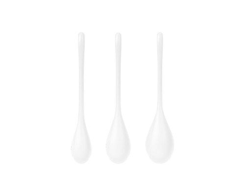 Набір йоні намистин Satisfyer Yoni Power 1 White, діаметр 2-2,5-3см, вага 22-46-74гр