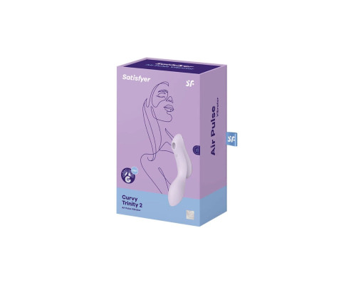 Вакуумный стимулятор с вибрацией Satisfyer Curvy Trinity 2 Violet (мятая упаковка)