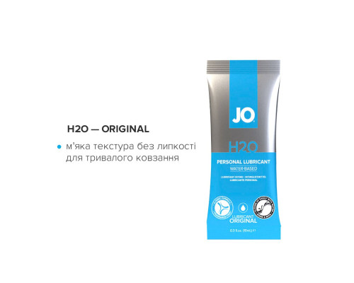 Набір змазок на водній основі JO Four Play (8×10 мл): H2O Original, Agapé Original, H2O Strawberry K