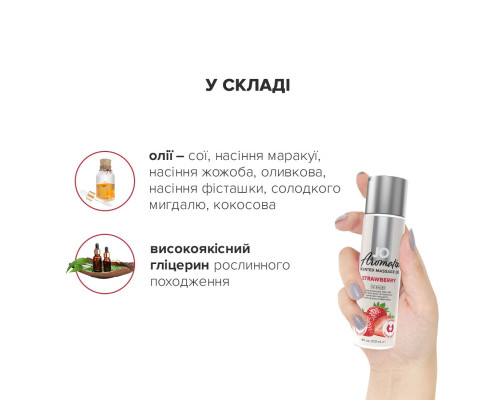 Натуральна масажна олія JO Aromatix Massage Oil Strawberry 120 мл