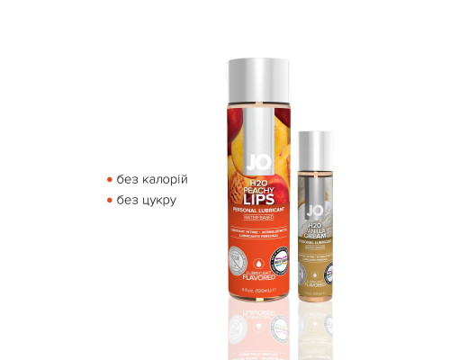 Комплект JO GWP — Peaches & Cream — Peachy Lips 120 мл & H2O Vanilla 30 мл
