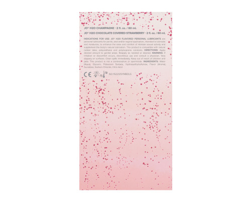Набір лубрикантів JO Sweet&Bubbly — Champagne & Chocolate Covered Strawberry (2×60 мл)