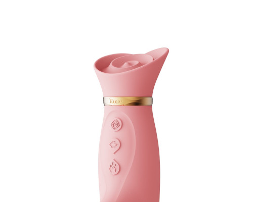 Вібратор з підігрівом та вакуумною стимуляцією клітора Zalo - ROSE Vibrator Pink (м'ята упаковка)