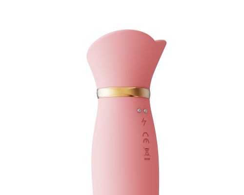 Вібратор з підігрівом та вакуумною стимуляцією клітора Zalo - ROSE Vibrator Pink (м'ята упаковка)