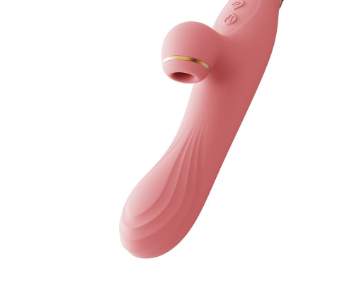Вібратор з підігрівом та вакуумною стимуляцією клітора Zalo - ROSE Vibrator Pink (м'ята упаковка)