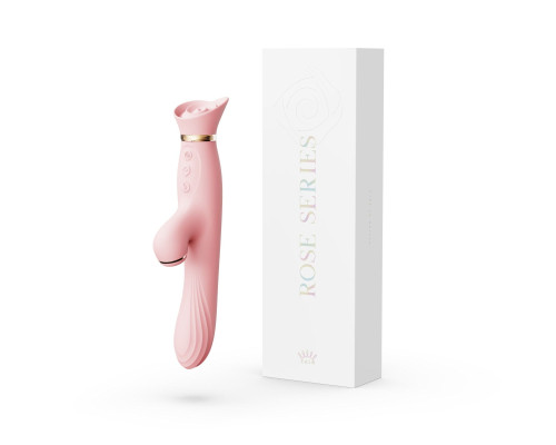 Вібратор з підігрівом та вакуумною стимуляцією клітора Zalo - ROSE Vibrator Pink (м'ята упаковка)