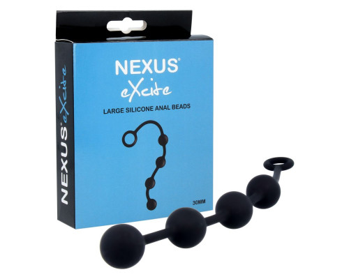 Анальні кульки Nexus Excite Large Anal Beads, силікон, макс. діаметр 3 см