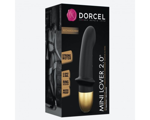 Вібратор Dorcel Mini Lover Black 2.0 перезаряджуваний, для точки G і масажу простати