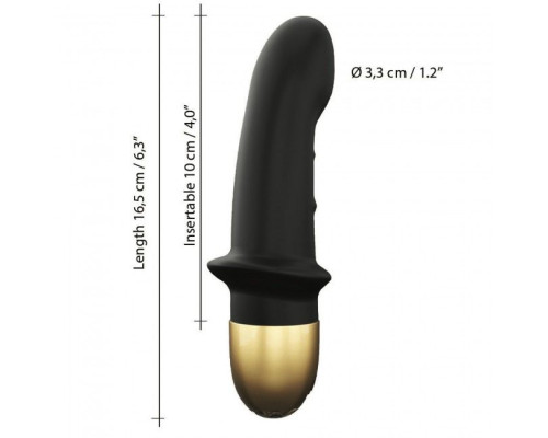 Вібратор Dorcel Mini Lover Black 2.0 перезаряджуваний, для точки G і масажу простати