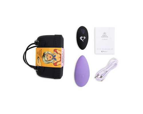 Вібратор в трусики FeelzToys Panty Vibrator Purple з пультом ДК, 6 режимів роботи, сумочка-чохол