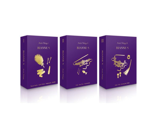Романтичний подарунковий набір RIANNE S Ana's Trilogy Set I: помада-вібратор, затискачі, пов'язка