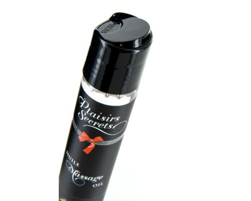 Масажна олія Plaisirs Secrets Strawberry (59 мл) з афродизіаками, їстівна, подарункове паковання