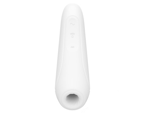 Вакуумний кліторальний стимулятор Satisfyer Curvy 1+ White з керуванням через інтернет